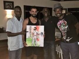 Viv Richards' son captures Virat Kohli's double-ton in painting Viv Richards' son captures Virat Kohli's double-ton in painting