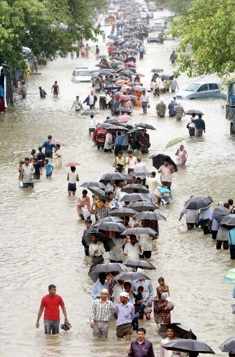 Thousands of animal carcasses floated in the flood waters, raising concerns about the possibility of an epidemic.