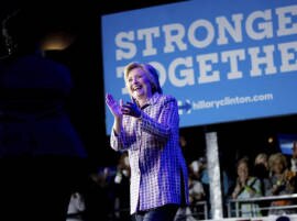 Hillary Clinton makes history as first woman White House nominee of a major US political part Hillary Clinton makes history as first woman White House nominee of a major US political part