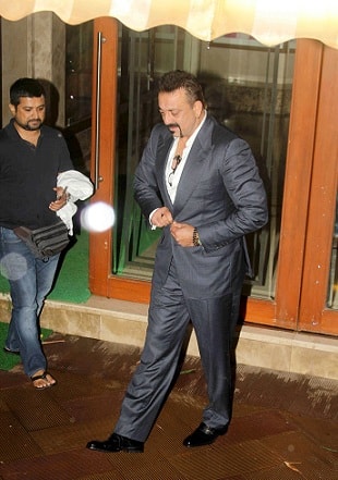Sanjay Dutt outside his residence in Mumbai