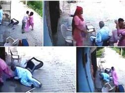 Shocking footage: Watch how this woman mercilessly beats husband & in-laws in Gurgaon
