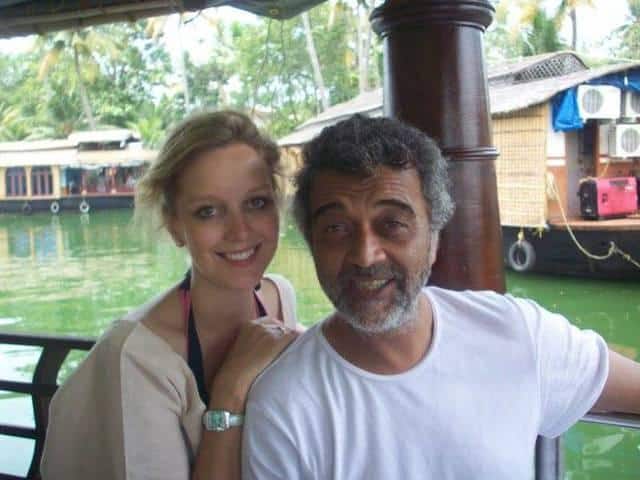 Singer Lucky Ali with his wife British model Kate Elizabeth Hallam