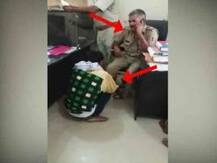 Viral video: Man goes to file FIR in Lucknow's police station, constable forces him for leg massage!