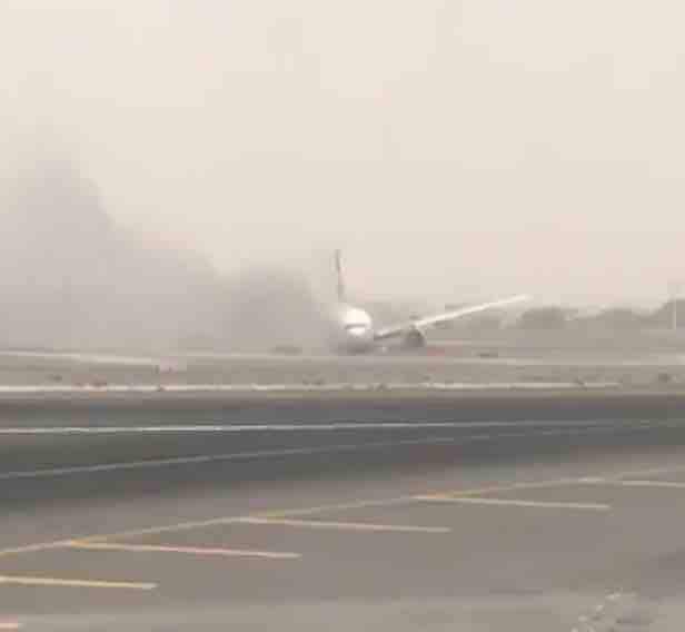 All passengers on board flight EK521 have been escorted to safety