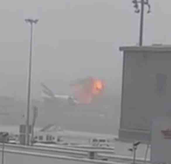 Plane was flying from Kerala with over 275 people on board caught fire after crash