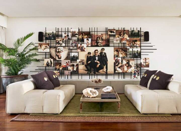 Now this is the Living Room, where family photos have been brought together and B&B Italia couches have made the room more lively!