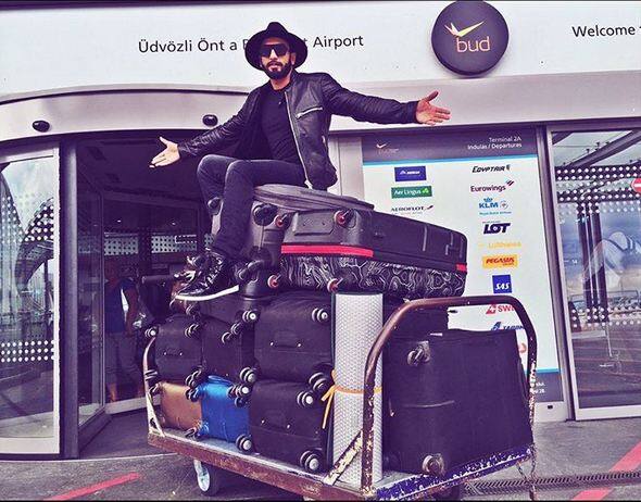 ‘Befikre’ actor poses on a luggage trolley