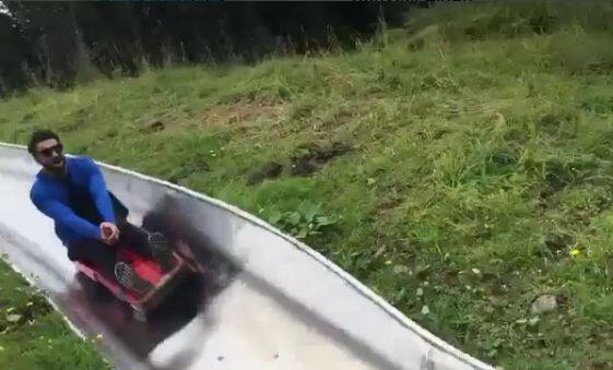 Ranveer has shared a video also on his Instagram account while having fun ride in Switzerland 