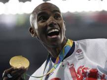 VIDEO: Not even a crash can stop Mo Farah from winning Olympic Gold