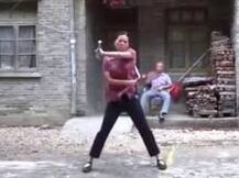 Viral video: The way this middle-aged woman uses nunchaku, will make your jaw hit the floor