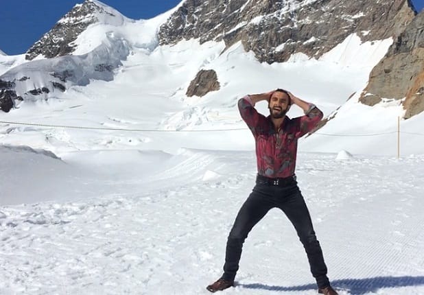 Ranveer who is holidaying in Switzerland after ‘Befikre’ shoot with his friends, sharing fun images and videos on his Instagram account