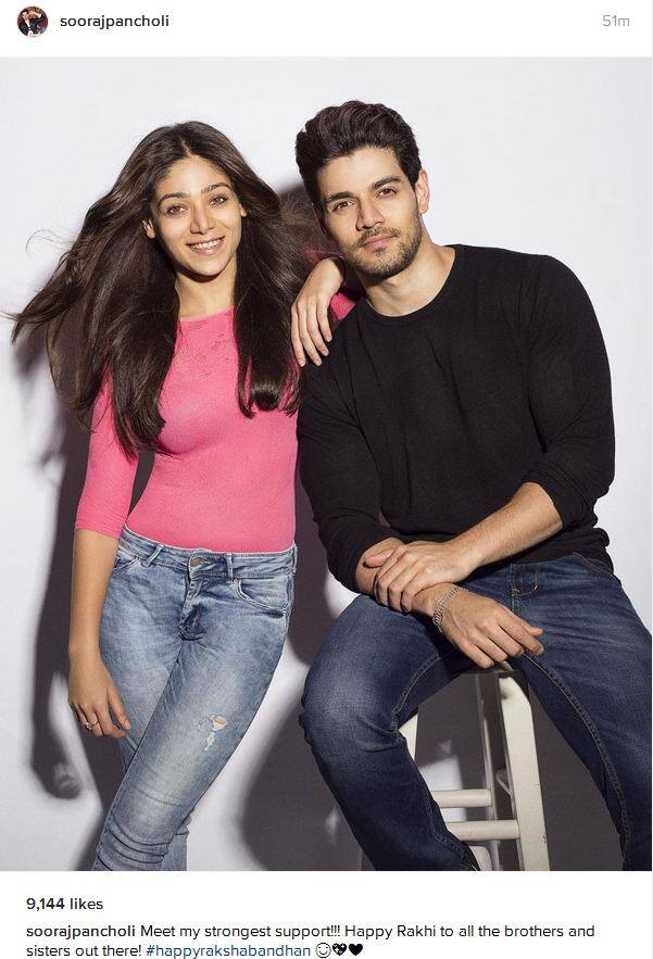 Sooraj pancholi with his sister!