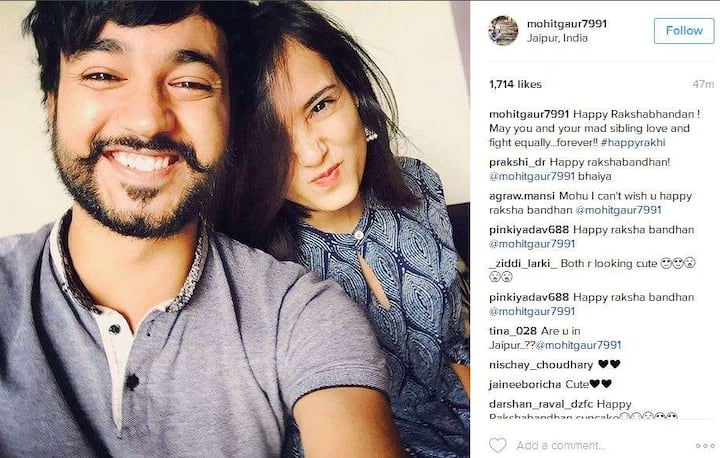 India's Raw star contestant and singer Mohit Gaur with his sister!