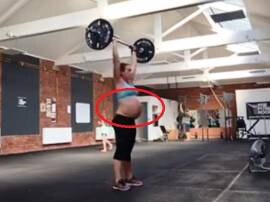 Video: This mother-to-be continues to sweat it out at gym, says she has uploaded footage to inspire others Video: This mother-to-be continues to sweat it out at gym, says she has uploaded footage to inspire others