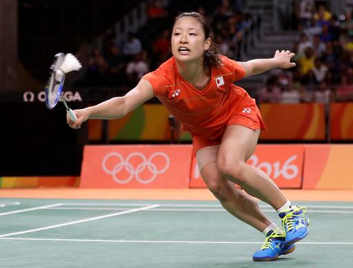 Japan's Nozomi Okuhara plays against India's Sindhu Pusarla 