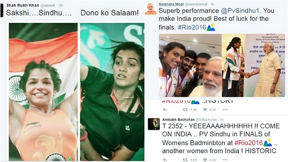 Rio Olympics: Twitter Reaction To PV Sindhu And Sakshi Malik's Win Rio Olympics: Twitter Reaction To PV Sindhu And Sakshi Malik's Win