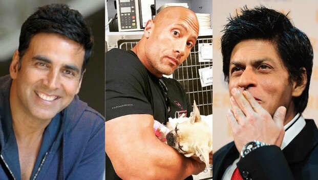 SRK, Akshay among highest paid actors, 'The Rock' tops list SRK, Akshay among highest paid actors, 'The Rock' tops list