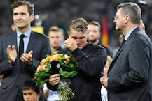 Bastian Schweinsteiger bursts into tears in his last appearance for Germany