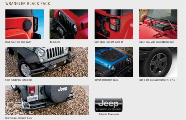 Jeep Wrangler unlimited accessory packs