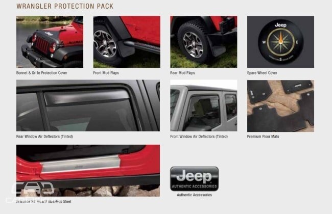 Jeep Wrangler unlimited accessory packs