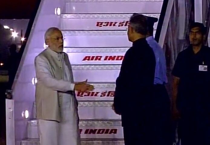 PM Modi returns home from Laos PM Modi returns home from Laos