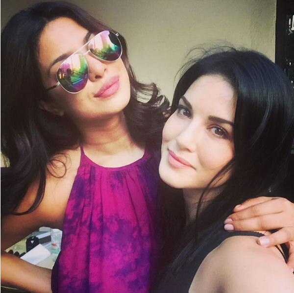 Priyanka Chopra, Sunny Leone spend time together in New York Priyanka Chopra, Sunny Leone spend time together in New York