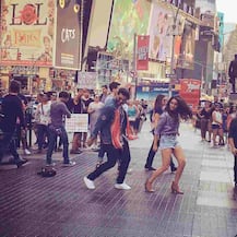 Arjun, Shraddha dance Bollywood style in New York