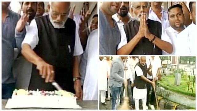 Nagpur: PM Modi's look-alike celebrates his birthday with cleanliness drive Nagpur: PM Modi's look-alike celebrates his birthday with cleanliness drive