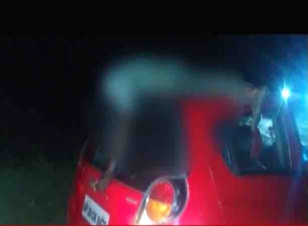 Hyderabad: Car hits man, moves for 3 km with body on roof Hyderabad: Car hits man, moves for 3 km with body on roof