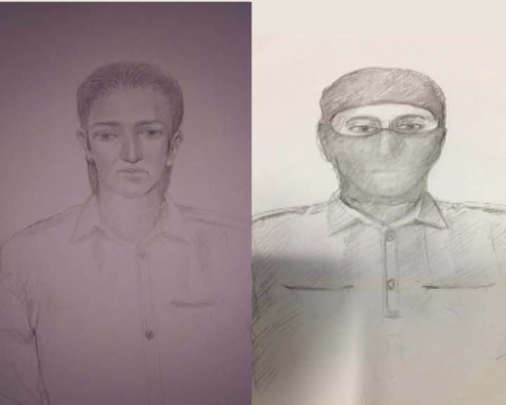 Mumbai police prepares sketch of one of the 4 spotted suspects in Uran, city on high alert Mumbai police prepares sketch of one of the 4 spotted suspects in Uran, city on high alert