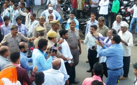 Sitapur: Shoe hurled at Rahul Gandhi during roadshow Sitapur: Shoe hurled at Rahul Gandhi during roadshow