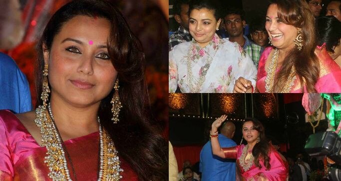After Becoming Mother, Rani Mukherjee Poses For Camera During Durga Puja After Becoming Mother, Rani Mukherjee Poses For Camera During Durga Puja