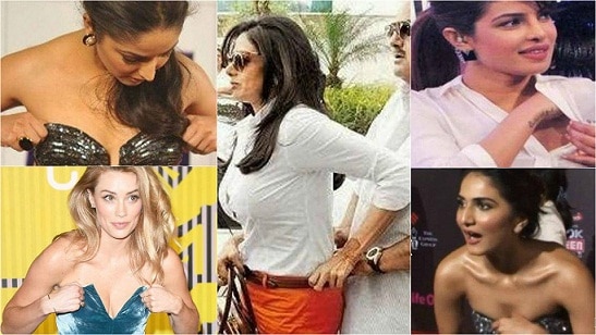 Oops! Celebrities Caught Adjusting Their Dresses In Public Oops! Celebrities Caught Adjusting Their Dresses In Public