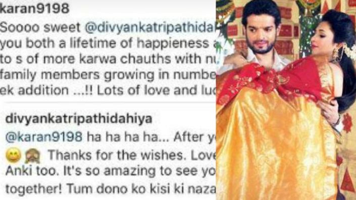 This is how on-screen hubby Karan Patel reacted on Divyanka Tripathi's Karva Chauth pictures This is how on-screen hubby Karan Patel reacted on Divyanka Tripathi's Karva Chauth pictures