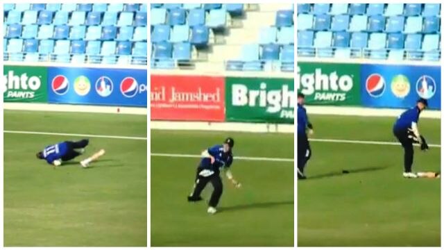 VIDEO: English cricketer’s incredible fielding after losing prosthetic leg VIDEO: English cricketer’s incredible fielding after losing prosthetic leg