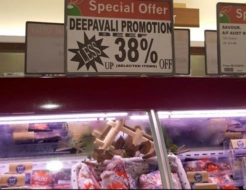 Singapore supermarket apologises for beef ad during Diwali Singapore supermarket apologises for beef ad during Diwali