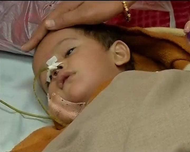 Pak firing: 14-month-old Pari suffers neck, spine injures; condition sensitive Pak firing: 14-month-old Pari suffers neck, spine injures; condition sensitive