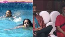 BIGG BOSS DAY 18: Bikini clad Lopa & Mona Set The Temperature Soaring In Pool, Manu & Swamiji Awestruck!