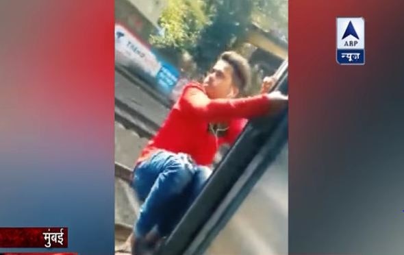 Watch horrific video of the boy performing stunt in a speedy train Watch horrific video of the boy performing stunt in a speedy train