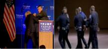 Nevada: Donald Trump rushed off stage at rally in Reno, cops escorted a suspect