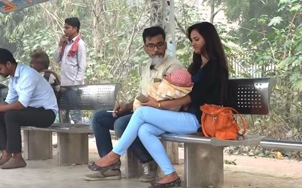 Shocking video: Man blows cigarette puffs on a baby’s face, what happens next is worth watching Shocking video: Man blows cigarette puffs on a baby’s face, what happens next is worth watching