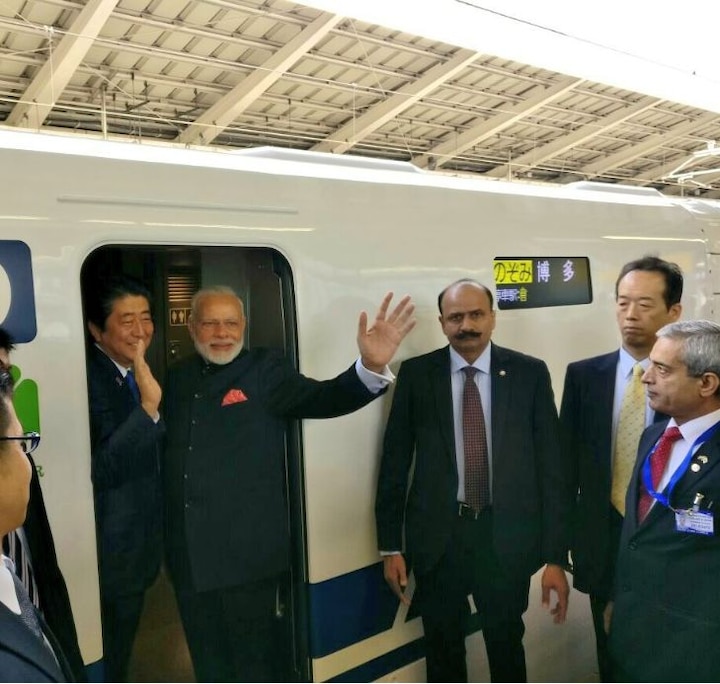 PM Modi leaves for Kobe aboard bullet train in Tokyo PM Modi leaves for Kobe aboard bullet train in Tokyo