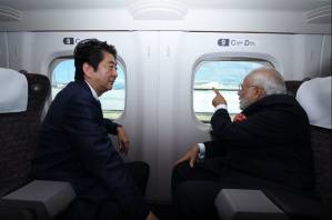 PM Modi leaves for Kobe aboard bullet train in Tokyo