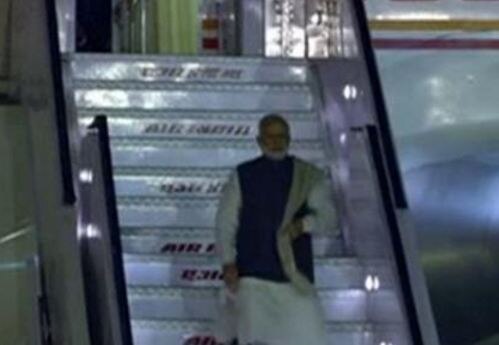 PM Modi arrives home after Japan visit PM Modi arrives home after Japan visit
