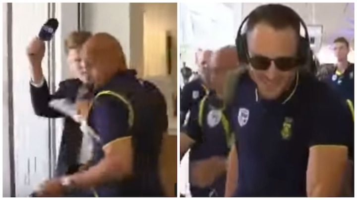 Watch: SA security official pushes TV journalist trying to interview Du Plessis Watch: SA security official pushes TV journalist trying to interview Du Plessis