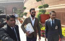 Indian cricketer Yuvraj Singh visits Parliament to meet PM Modi