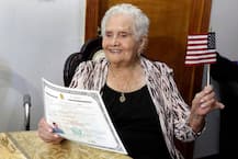 99-year-old woman named America happy to become a US citizen