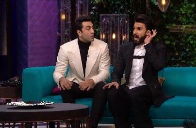 Ranbir-Ranveer's 'Befikre' behaviour set KJo's couch on fire  Ranbir-Ranveer's 'Befikre' behaviour set KJo's couch on fire