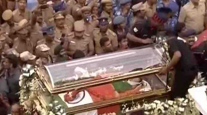 Jaya Laid To Rest With Full State Honours Jaya Laid To Rest With Full State Honours