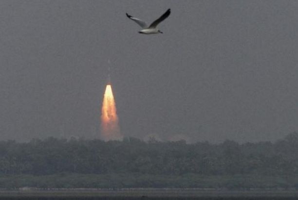 Indian rocket PSLV lifts off with India's earth observation satellite, Resourcesat-2A Indian rocket PSLV lifts off with India's earth observation satellite, Resourcesat-2A